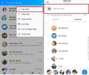 Cách tạo nhóm zalo ban đầu