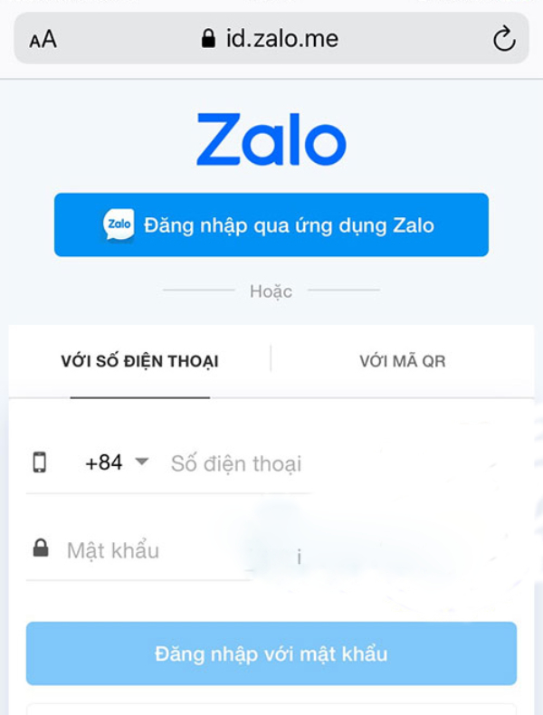 cách đăng nhập 2 nick zalo trên điện thoại