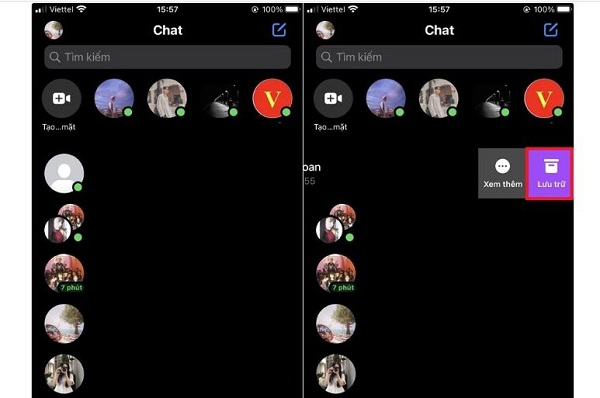 cách ẩn tin nhắn trên messenger
