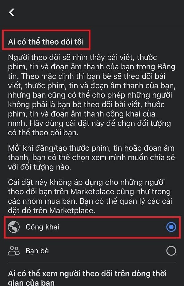 Chế độ Công khai