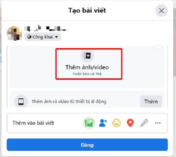 cách đăng tin video trên facebook bằng máy tính