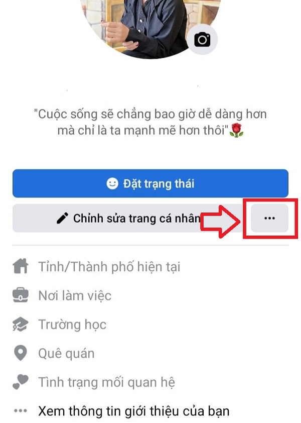 Chọn dấu 3 chấm nằm ngang