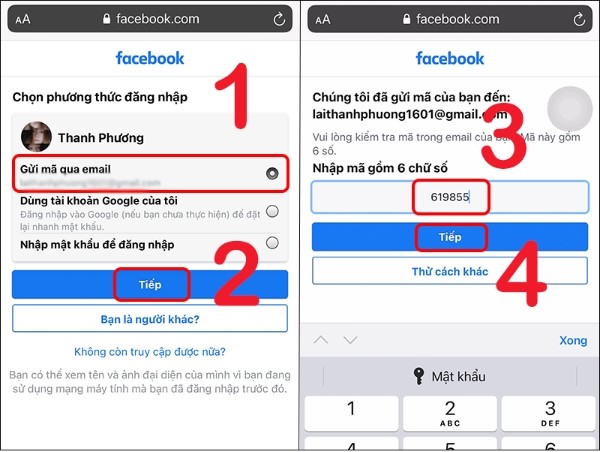  lấy lại tài khoản facebook bằng số điện thoại