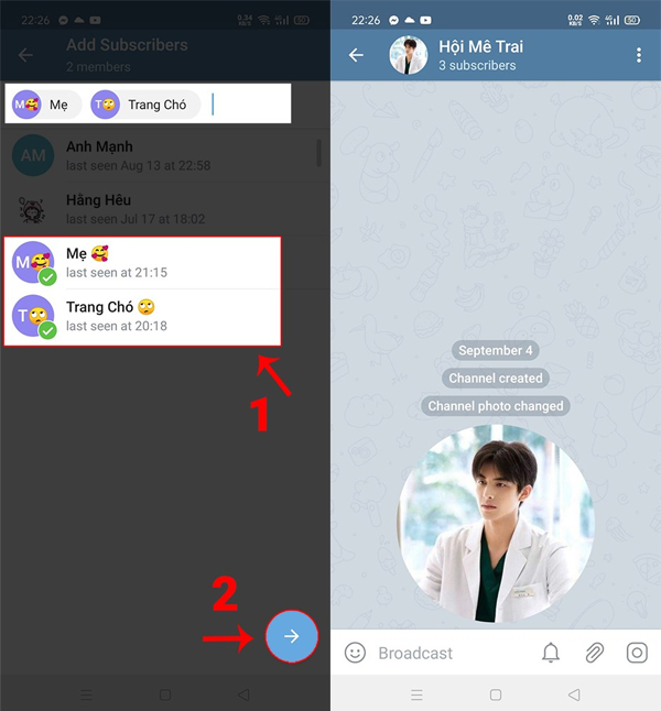 tạo nhóm telegram 