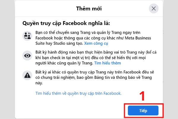 chọn Tiếp tục