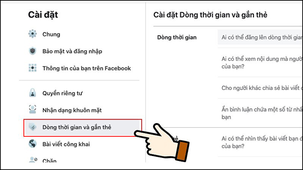 Dòng thời gian và gắn thẻ 