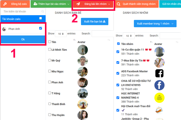 Cách gửi tin nhắn zalo hàng loạt