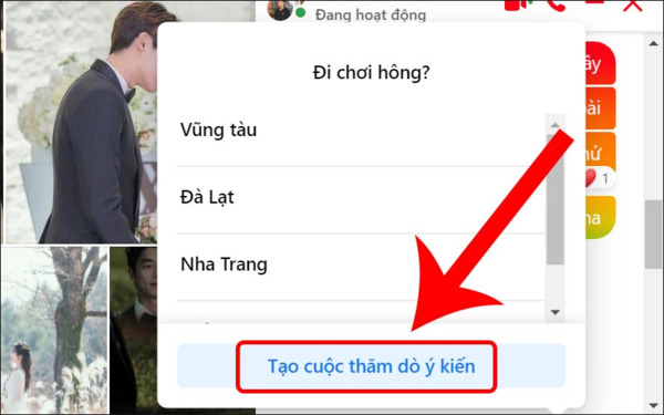  Tạo cuộc thăm dò ý kiến 