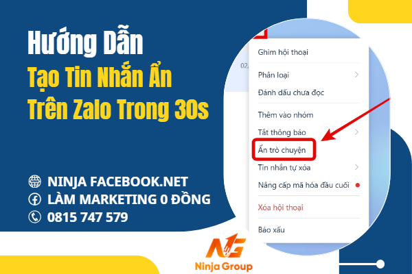 Cách tạo tin nhắn ẩn trên zalo trong 30s 