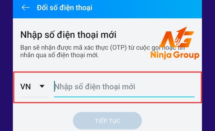 Bạn nhập SĐT mới 