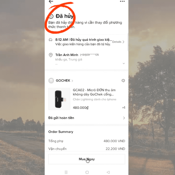 Tại sao không hủy được đơn hàng trên Tiktok?