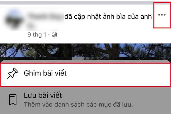 cách ghim bài viết trên facebook