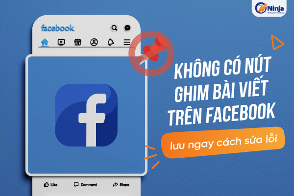 không có nút ghim bài viết trên facebook