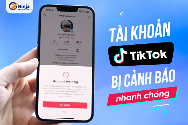 tài khoản tiktok bị cảnh báo