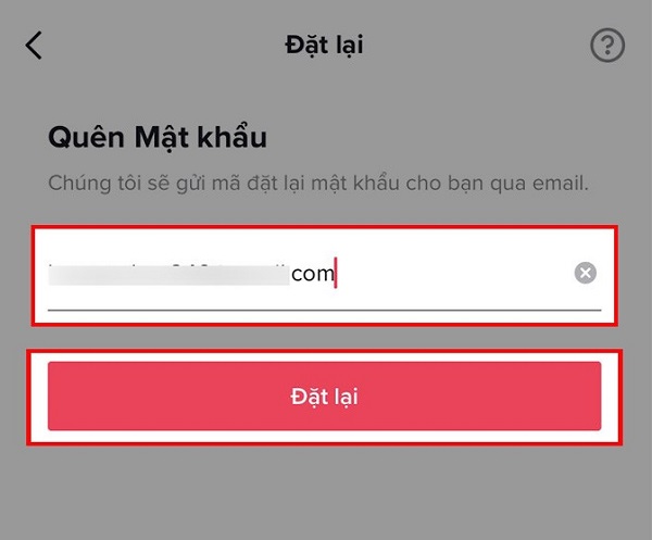 Đặt lại mật khẩu