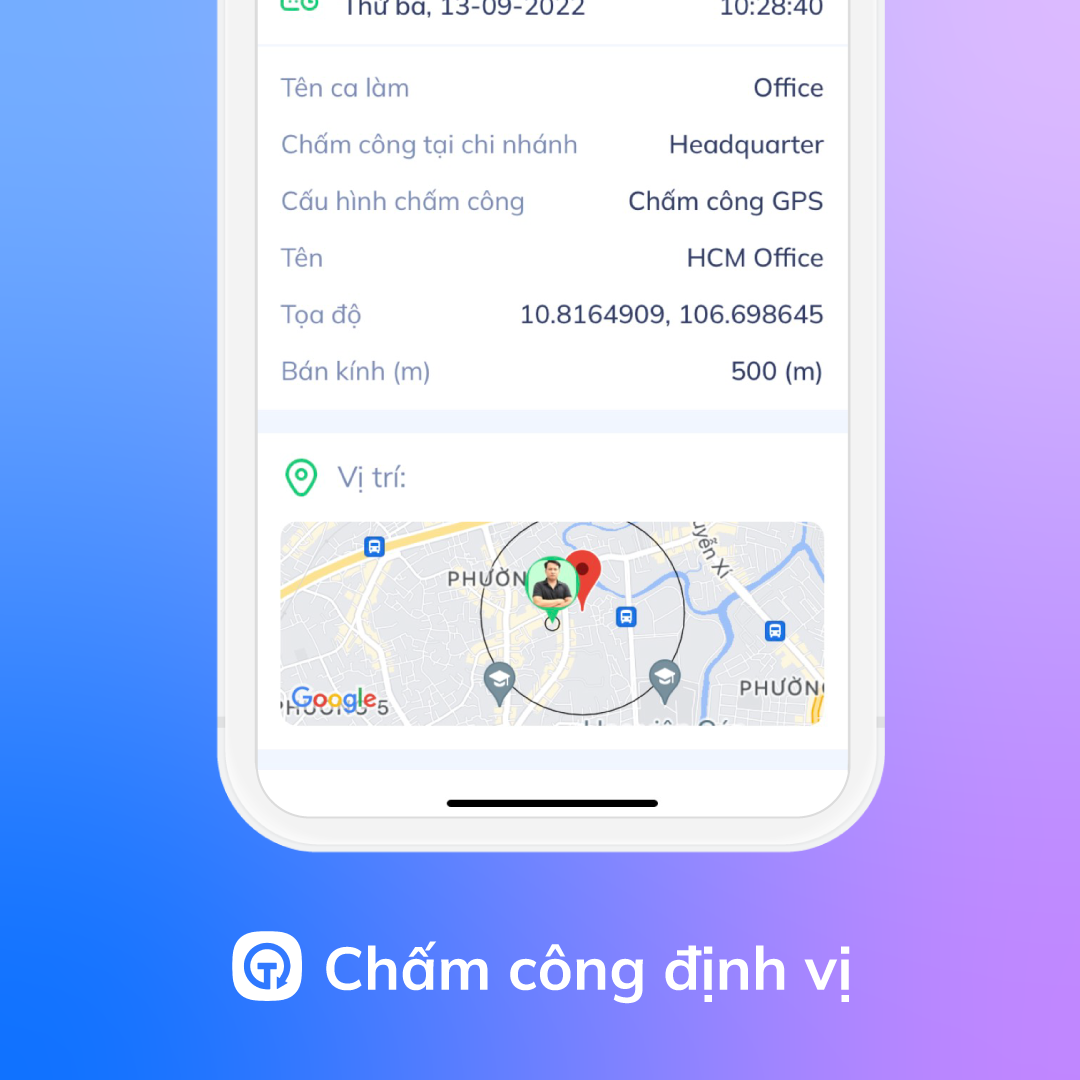 chấm công gps