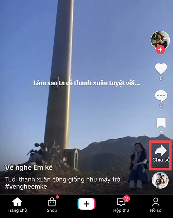 cách chia sẻ video tiktok lên zalo