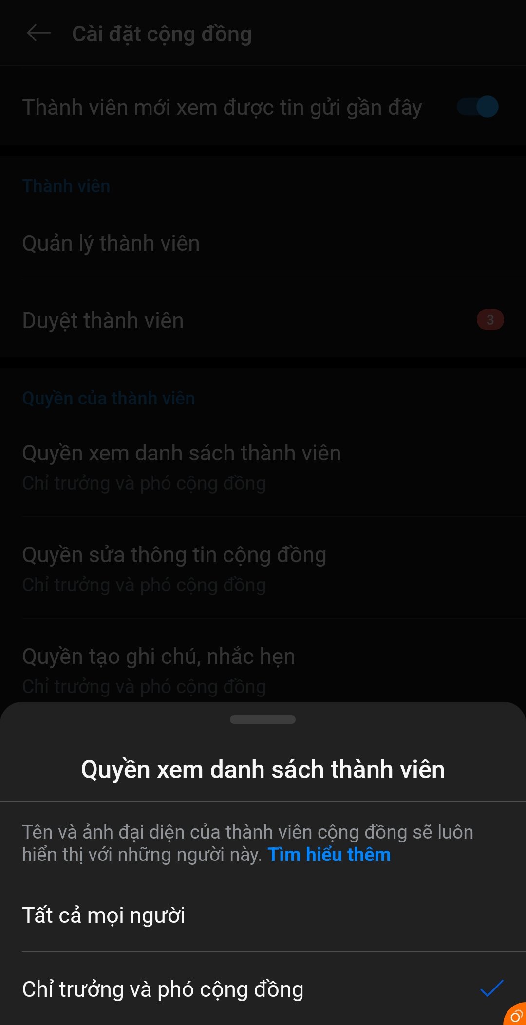 Tính năng ẩn thành viên trên nhóm Zalo