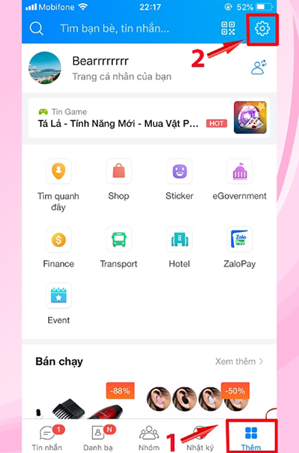 Biểu tượng Cài đặt