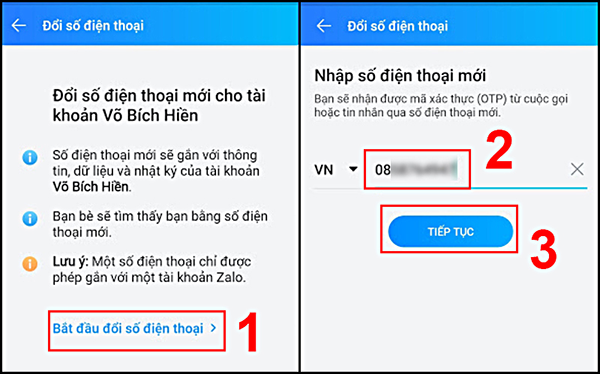 Nhập số điện thoại