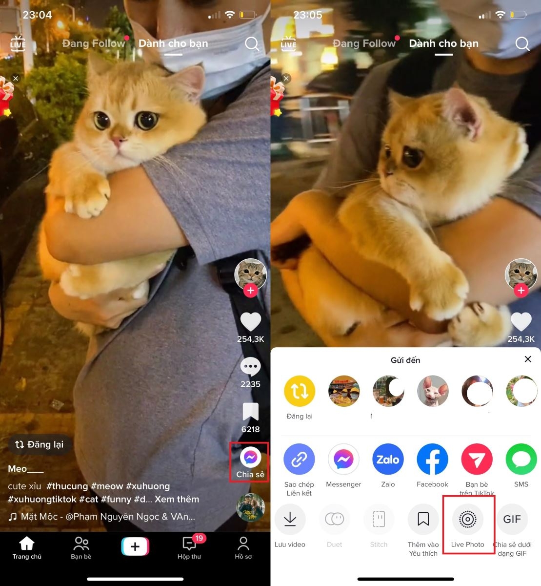 Bước 1 để lấy video tiktok